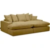 Image de Canapé 3 places causeuse avec assise profonde NEVADA tissu chenille marron BOBOCHIC