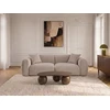 Image de Canapé droit fixe 3 places SIENA tissu chenille beige BOBOCHIC