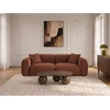 Image de Canapé droit fixe 3 places SIENA tissu chenille orange BOBOCHIC