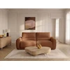 Image de Canapé droit convertible MINORQUE ouverture express tissu chenille orange 160x200 BOBOCHIC 2 places