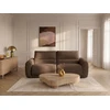Image de Canapé droit convertible MINORQUE ouverture express tissu chenille marron 140x200 BOBOCHIC 2 places