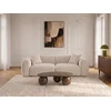 Image de Canapé droit fixe 3 places SIENA tissu chenille blanc BOBOCHIC