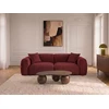 Image de Canapé droit fixe 3 places SIENA tissu chenille rouge BOBOCHIC
