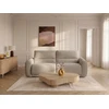 Image de Canapé droit convertible MINORQUE ouverture express tissu chenille beige 140x200 BOBOCHIC 2 places
