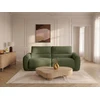 Image de Canapé droit convertible MINORQUE ouverture express tissu chenille vert 160x200 BOBOCHIC 2 places