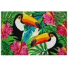 Image de Tapis coloris assortis rectangulaire, l.40 x L.60 cm Toucans