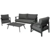 Image de Salon de détente Lava alu avec coussins sunbrella - graphite (set complet)