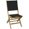 Image de Chaise pliante - NEWTON - Teck FSC 100% - Assise et dossier en TPEP noir