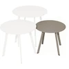 Image de Table basse - MASSAÏ - Acier époxy - Ø40 cm - Crème