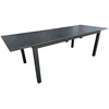 Image de Table extensible - MELODIE - Aluminium époxy graphite - Plateau céramique 6 mm - 180/240 x 90 cm