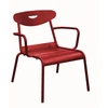 Image de Fauteuil empilable en aluminium - SMILEY - Structure tube rond Ø 25 mm - Coloris rouge