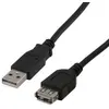 Image de Mcl usb 2.0 type a m/f, 3m câble usb usb a 0,48 gbit/s noir