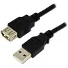 Image de MCL MC922AMF-5M/N, 5 m, USB A, USB A, USB 2.0, Mâle/Femelle, Noir