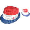 Image de Chapeau Sequins LED Bleu Blanc Rouge Clignotant   Accessoire Supporter