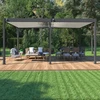 Image de Pergola bioclimatique - Ombréa - autoportante - 4x8M - Anthracite blanc - VS - 400x800x258 cm