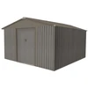 Image de Abri jardin métal - Aspect BOIS VIEILLI 1010 - 9,66 M²- GRIS