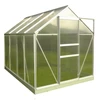 Image de Serre de jardin en polycarbonate 4,75 m² - avec ouverture toit auto - Aluminium naturel