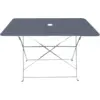 Image de Table rectangulaire d'extérieur pliante Bistro en acier - Gris