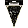 Image de Guirlande Fanions Noir et Or "Bonne Année" 3 mètres