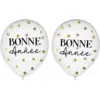 Image de Ballons Confettis Noir / Or "Bonne Année" - Lot de 6