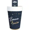 Image de Gobelet Bleu Marine et Or "Bonne Année" - Lot de 6