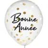 Image de Ballons Confettis Bleu Marine / Or "Bonne Année" - Lot de 6