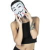 Image de Masque Anonymous Blanc   Déguisement Halloween