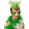 Image de Masque Vénitien Avec Plume Vert