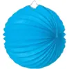 Image de Lampion boule de papier rond bleu clair 30cm