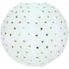 Image de Lanterne Japonaise blanche à pois Or 35cm