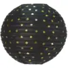 Image de Lanterne Japonaise noire à pois Or 35cm