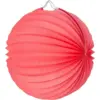 Image de Lampion boule de papier rond corail 20cm