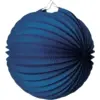 Image de Lampion boule de papier rond bleu marine 20cm
