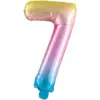 Image de Ballon anniversaire chiffre 7 Rainbow 36cm