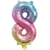 Image de Ballon anniversaire chiffre 8 Rainbow 36cm