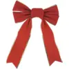 Image de Noeud en tissu velours rouge et or