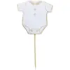 Image de Pic décoration gâteau "body" blanc et doré - Lot de 10