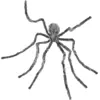 Image de ARAIGNÉE GÉANTE EN VELOURS GRISE - 230CM