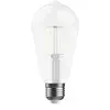 Image de Aluminor Ampoule LED E27 allongée transparente à filament Blanc Froid 4000K - 8W - 1055 lm - Equivaut à 75W
