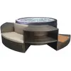 Image de Spa semi-rigide à 4 places et 5 élements mobilier NetSpa Vita Gris 156x70 cm SP-VIP140/MOB2