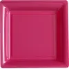 Image de Assiettes Carrées Réutilisables Incassables 23,5 cm Fuchsia   Vaisselle de Fête