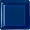 Image de Assiettes Carrées Réutilisables Incassables 18 cm Bleu Marine   Vaisselle de Fête