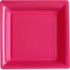 Image de Assiettes Carrées Réutilisables Incassables 18 cm Fuchsia   Vaisselle de Fête