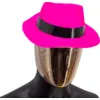 Image de Chapeau Tribly style Mafieux fluo néon Rose