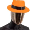 Image de Chapeau Tribly style Mafieux fluo néon Orange