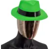 Image de Chapeau Tribly style Mafieux fluo néon Vert