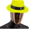 Image de Chapeau Tribly style Mafieux fluo néon Jaune