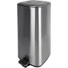 Image de Poubelle à pédale cube Hailo 32 L, inox brossé.