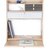 Image de Hartô - Bureau mural Gaston - Gris - MDF plaqué chêne - Designer Florence Watine
