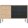Image de Hartô - Buffet Gabin - Bois naturel - Métal perforé